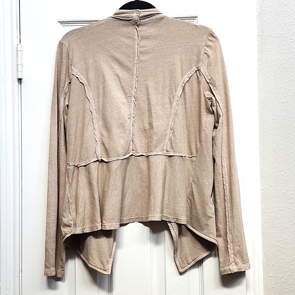 Caslon Nordstrom Tan Open Cardigan Jacket, Size S - Picture 2 of 4